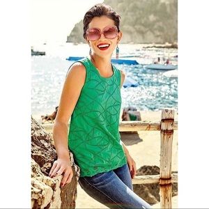 Cabi green eyelet size medium